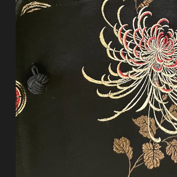 VINTAGE 90's | Silk Blend Chinoiserie Jacket - Picture 5 of 8